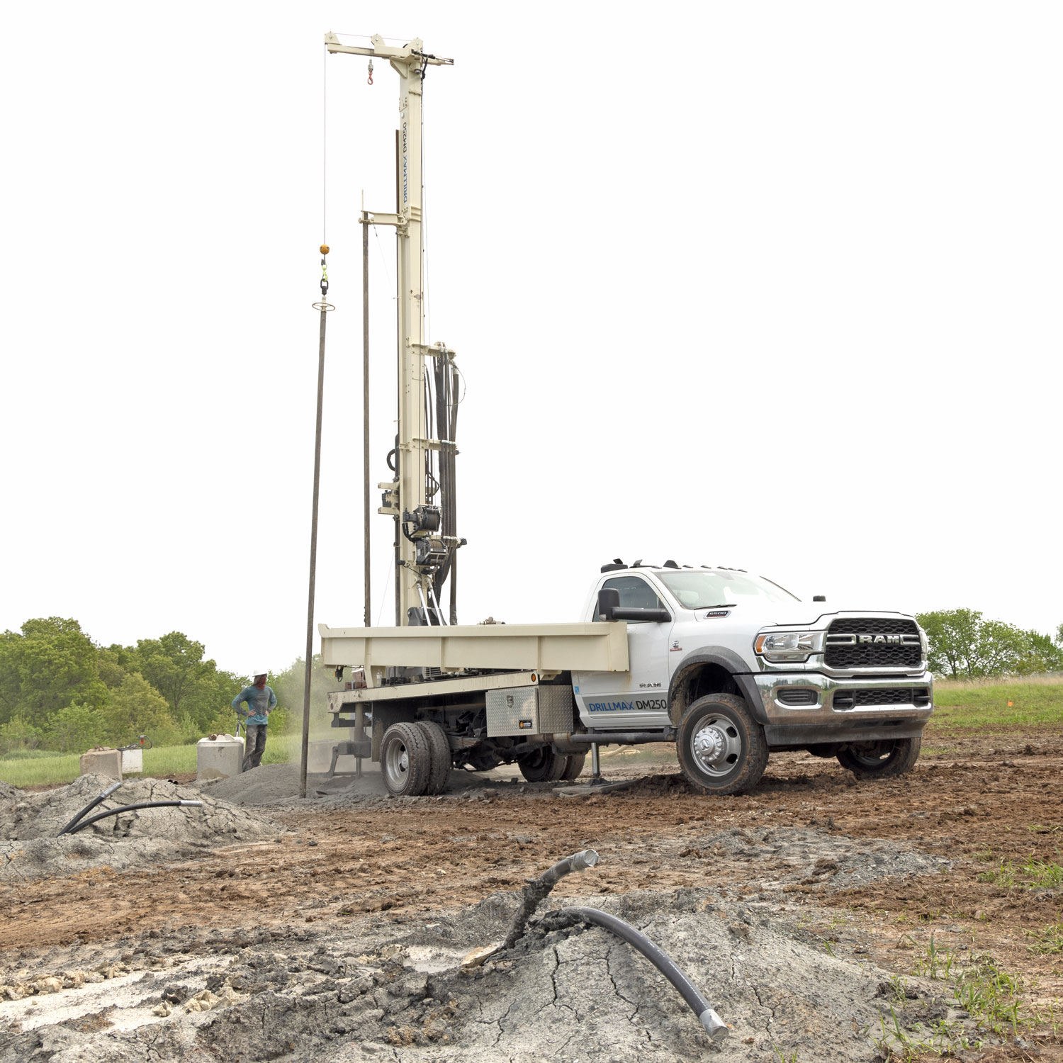 Drill rigs for sale suited for geothermal drilling include the DM250. The geothermal drilling rig withstands the pace of commercial and residential geothermal drilling.