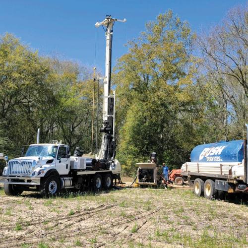 DM450 completes residential to agricultural water well drilling.