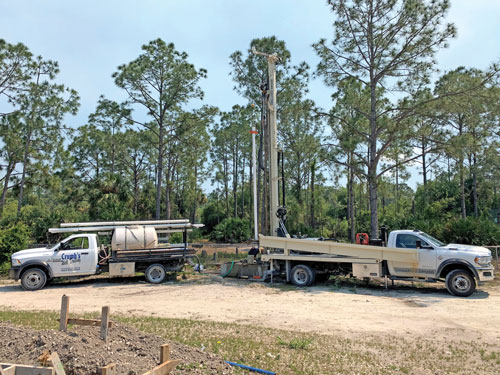 Capabilities of DM250 trim hours off each residential water well drilling job, permitting the crew to complete more jobs which ultimately reaps more profit.