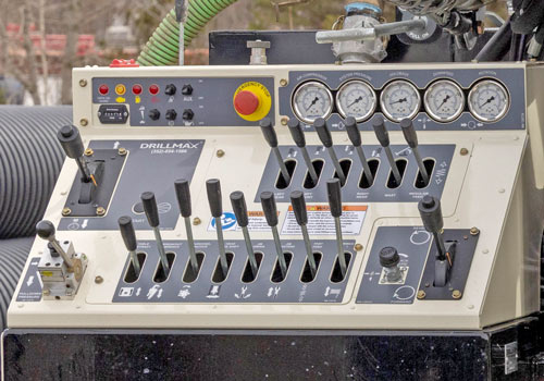 Control panel features durable, mechanical controls.