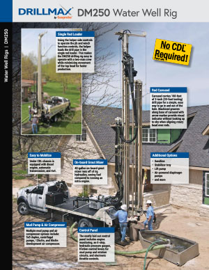 DM250 Water Well Drill Rig, Geothermal Drilling Rig One-Sheet